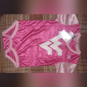 Baby Girls 24m WV Mountaineers pink one piece